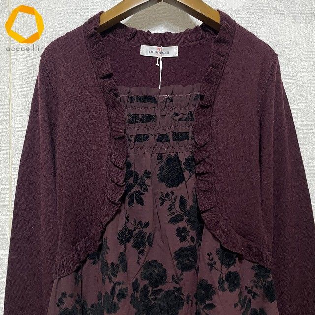 wnc ギャラリービスコンティ GALLERY VISCONTI ワンピース 2 ボルドー