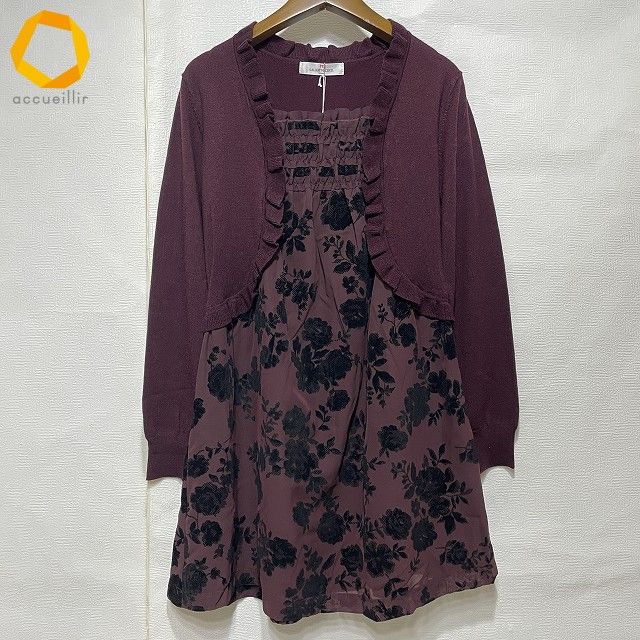 wnc ギャラリービスコンティ GALLERY VISCONTI ワンピース 2 ボルドー