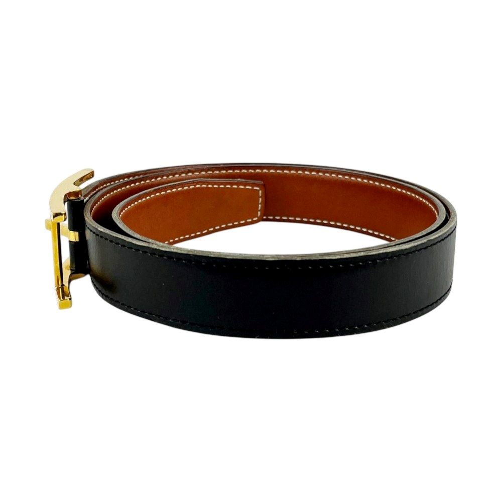 エルメス □中古□ アピ3 リバーシブル ベルト ボックスカーフ