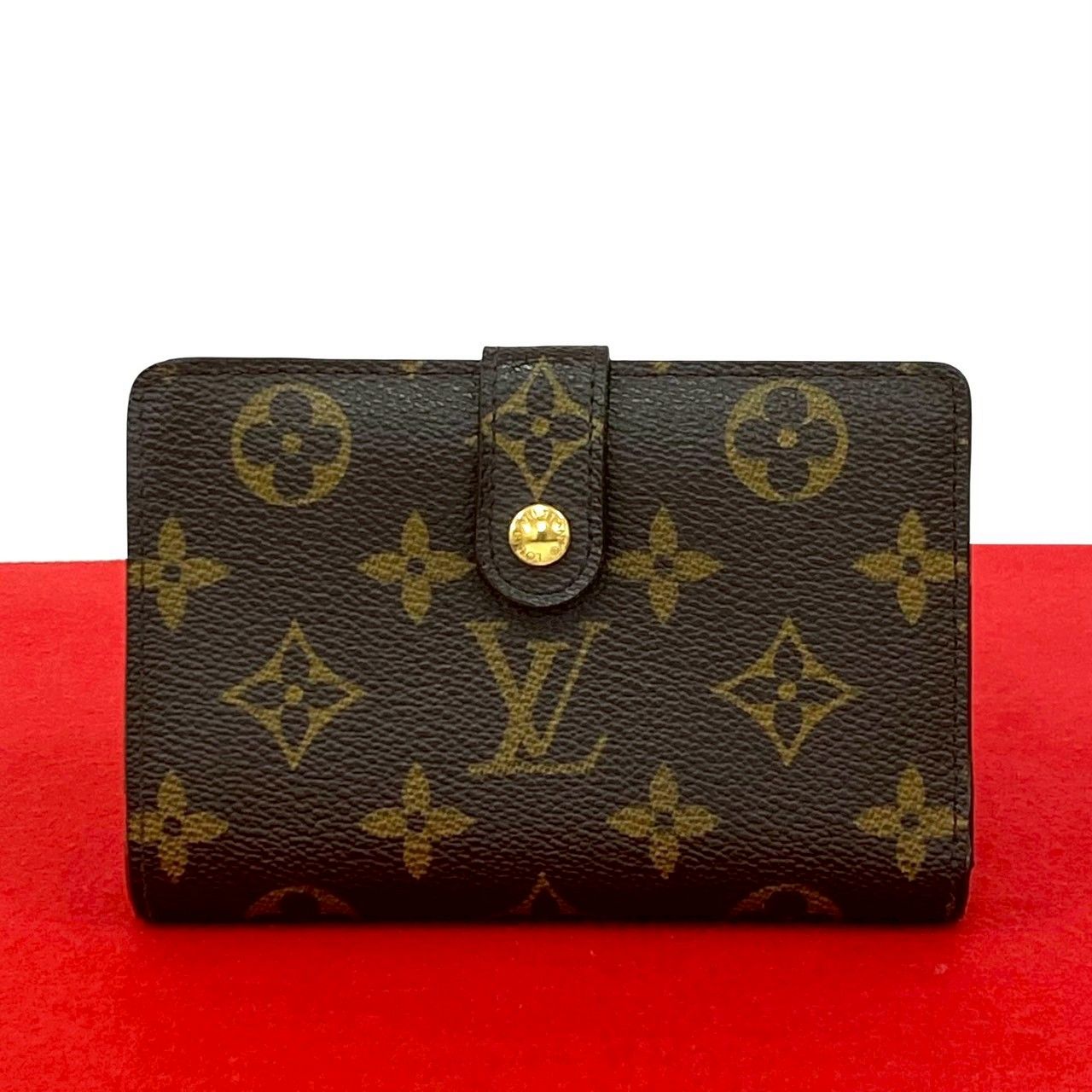 ルイヴィトン　ポルトフォイユ・ヴィエノワ　がま口　レザー ほぼ未使用 LOUIS VUITTON ルイヴィトン ポルトフォイユ ヴィエノワ