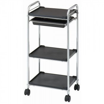 C-216 セット台 ワゴン ブラック 12160