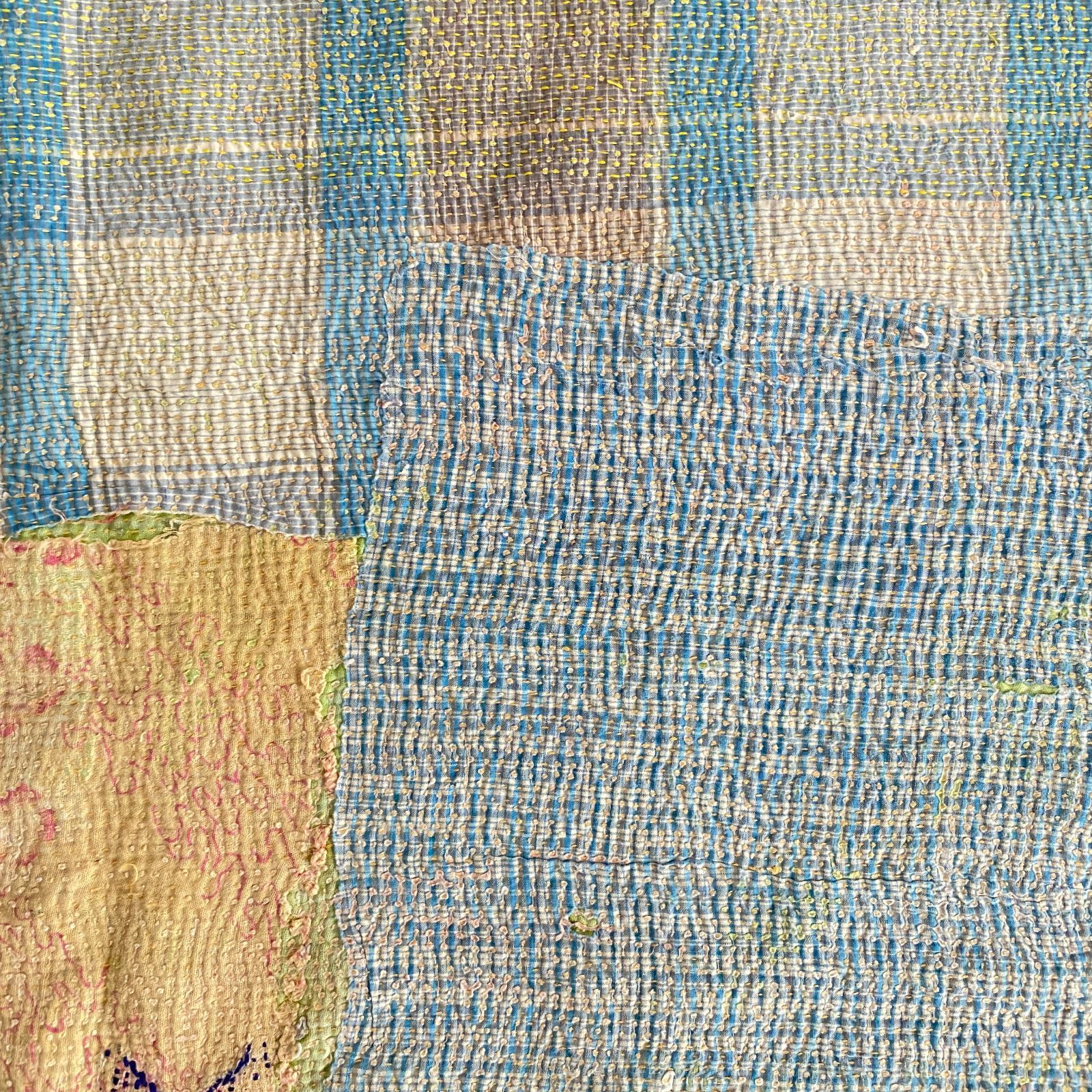 3613 ラリーキルト カンタキルト オールドファブリック ハギレ インド