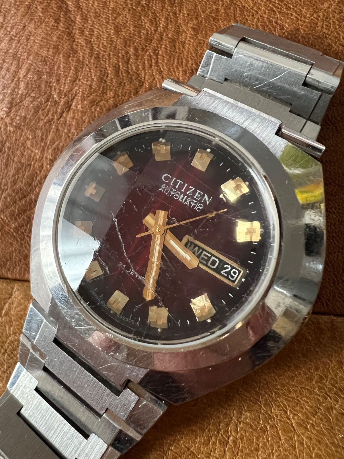 シチズン 自動巻き カットガラス 6501 アンティーク時計