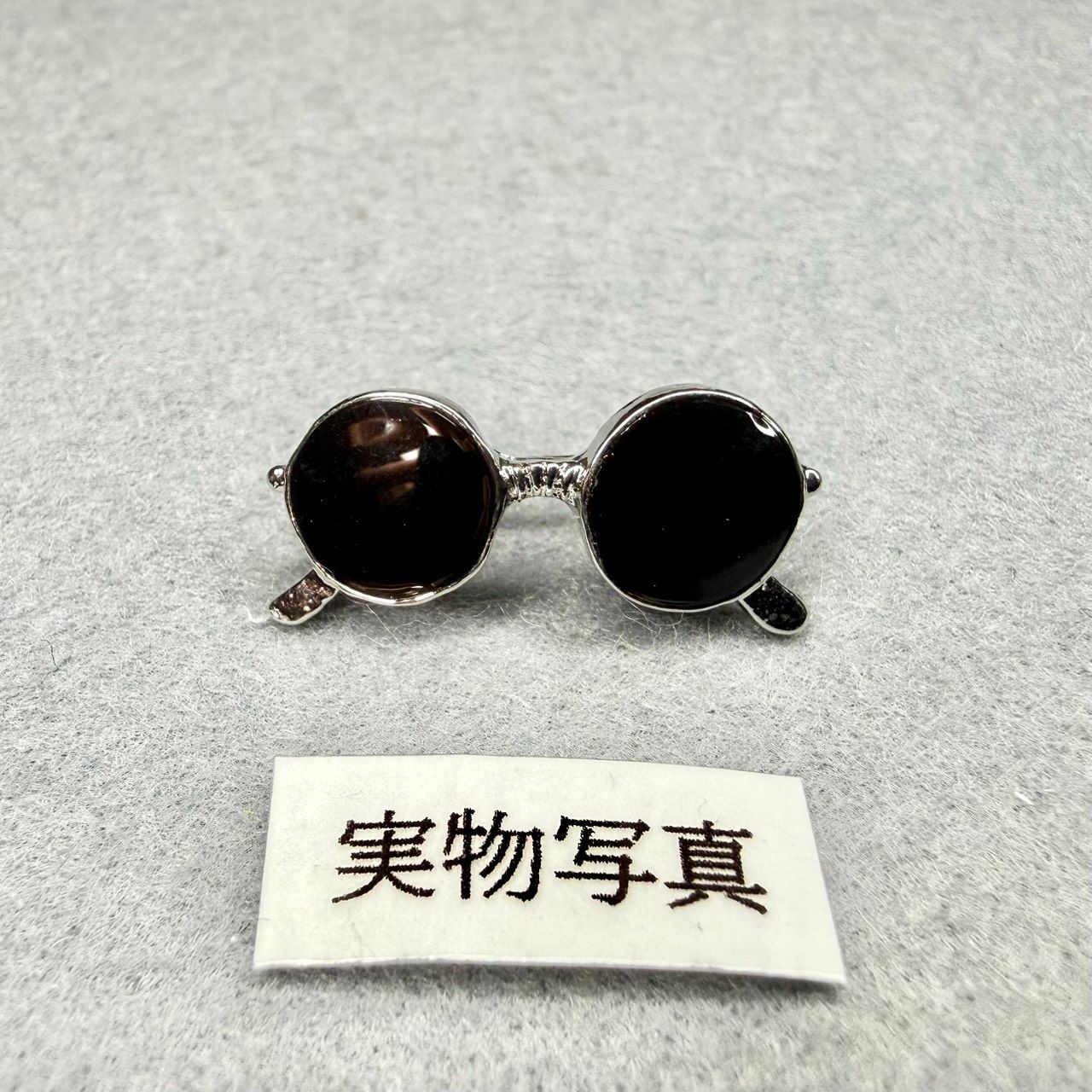 サングラス 丸メガネ ブローチ シルバー 眼鏡 レトロ 銀 レディース