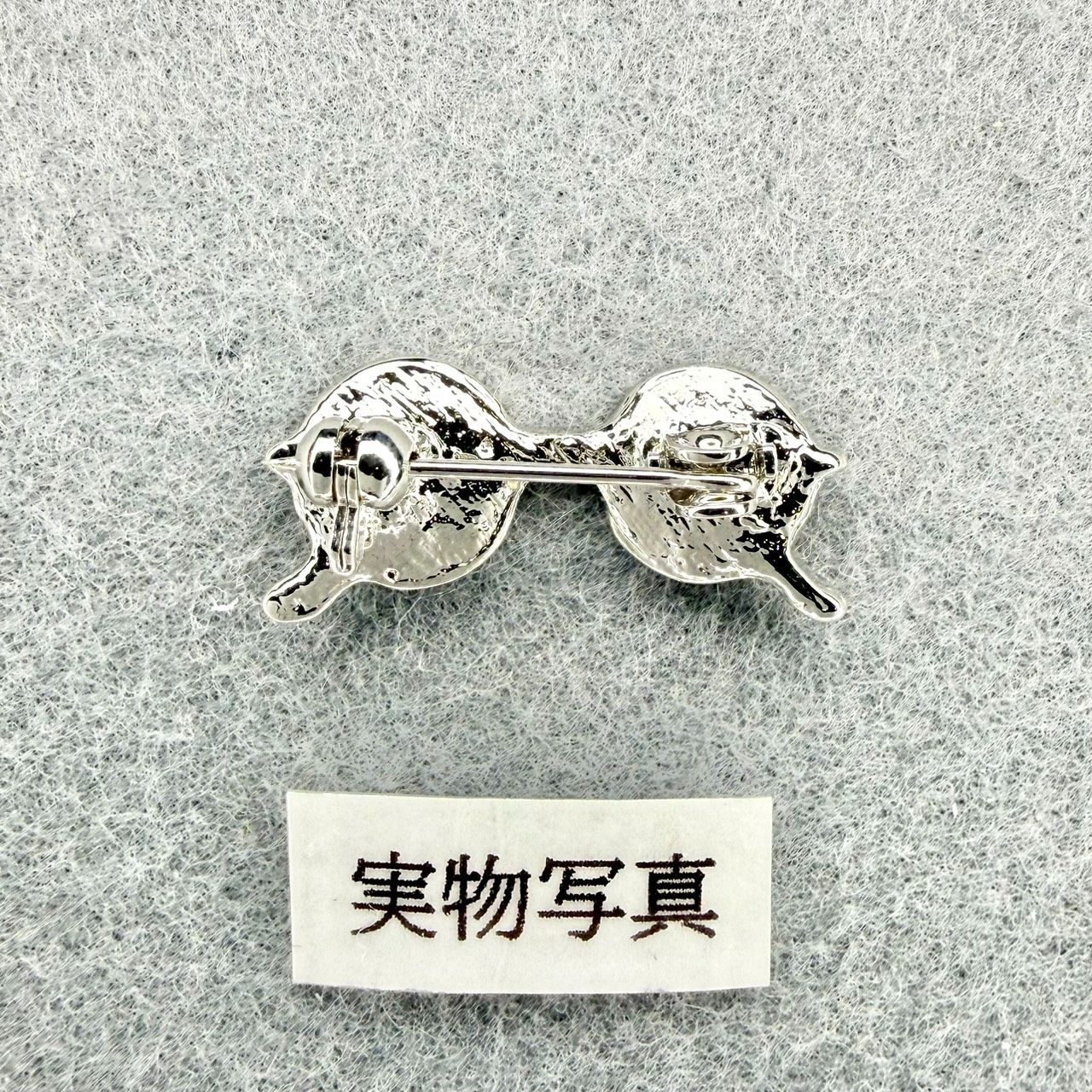 サングラス 丸メガネ ブローチ シルバー 眼鏡 レトロ 銀 レディース