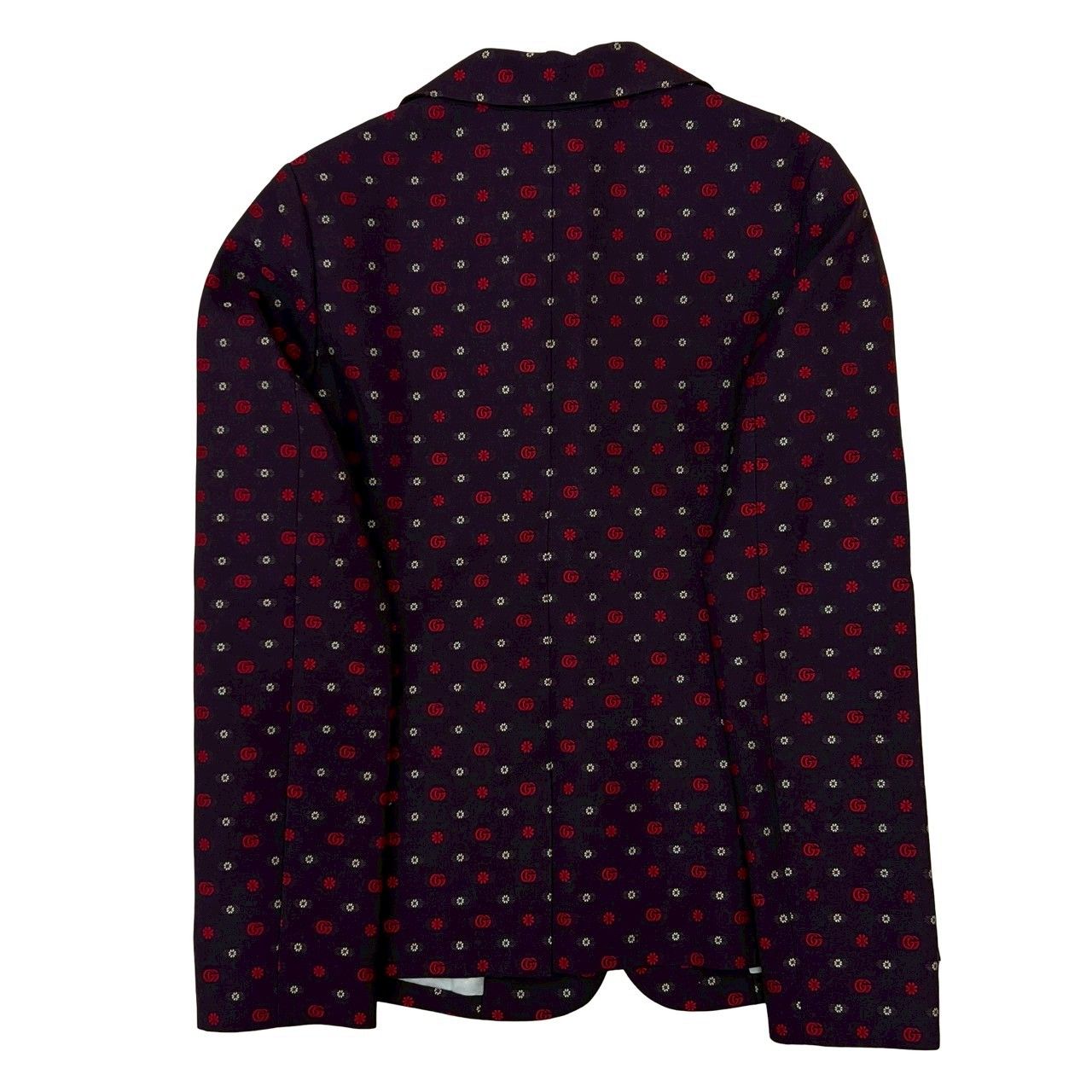 極 美品 GUCCI グッチ GG フラワー 柄 ウール コットン テーラード