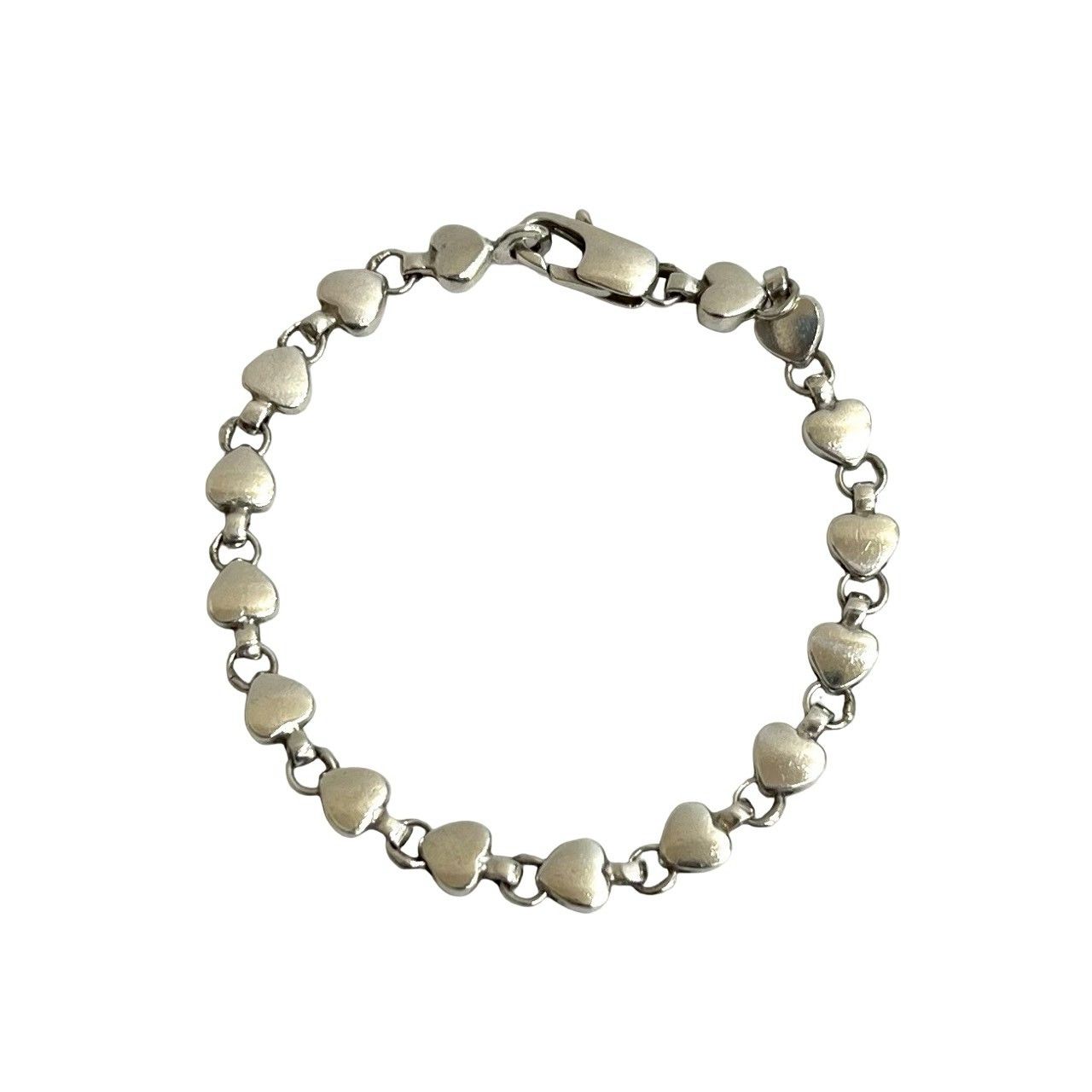極 美品 TIFFANY&Co. ティファニー パフ ハート ブレスレット シルバー