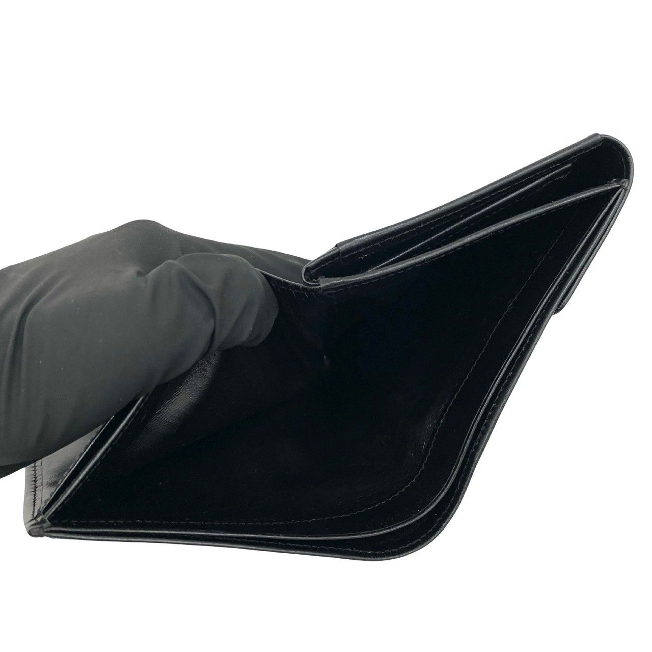 極 美品 GIVENCHY ジバンシィ 4G 金具 カーフ レザー 本革 二つ折り