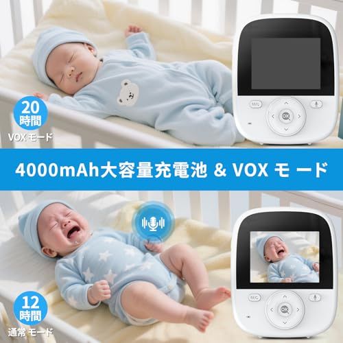  Vizolinkベビーモニター 見守りカメラ 双方向音声通信 2.8インチ画面 夜視機能 AIノイズキャンセリング 温度監視 タイマー給餌リマインダー APPやWifi不要 ad 3 a 1847 お弁当グッズ その他 キッチン 食器