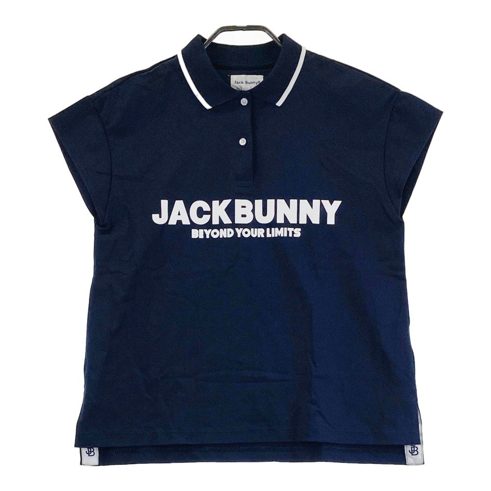 サイズ：2 JACK BUNNY ジャックバニー 半袖ポロシャツ ネイビー系
