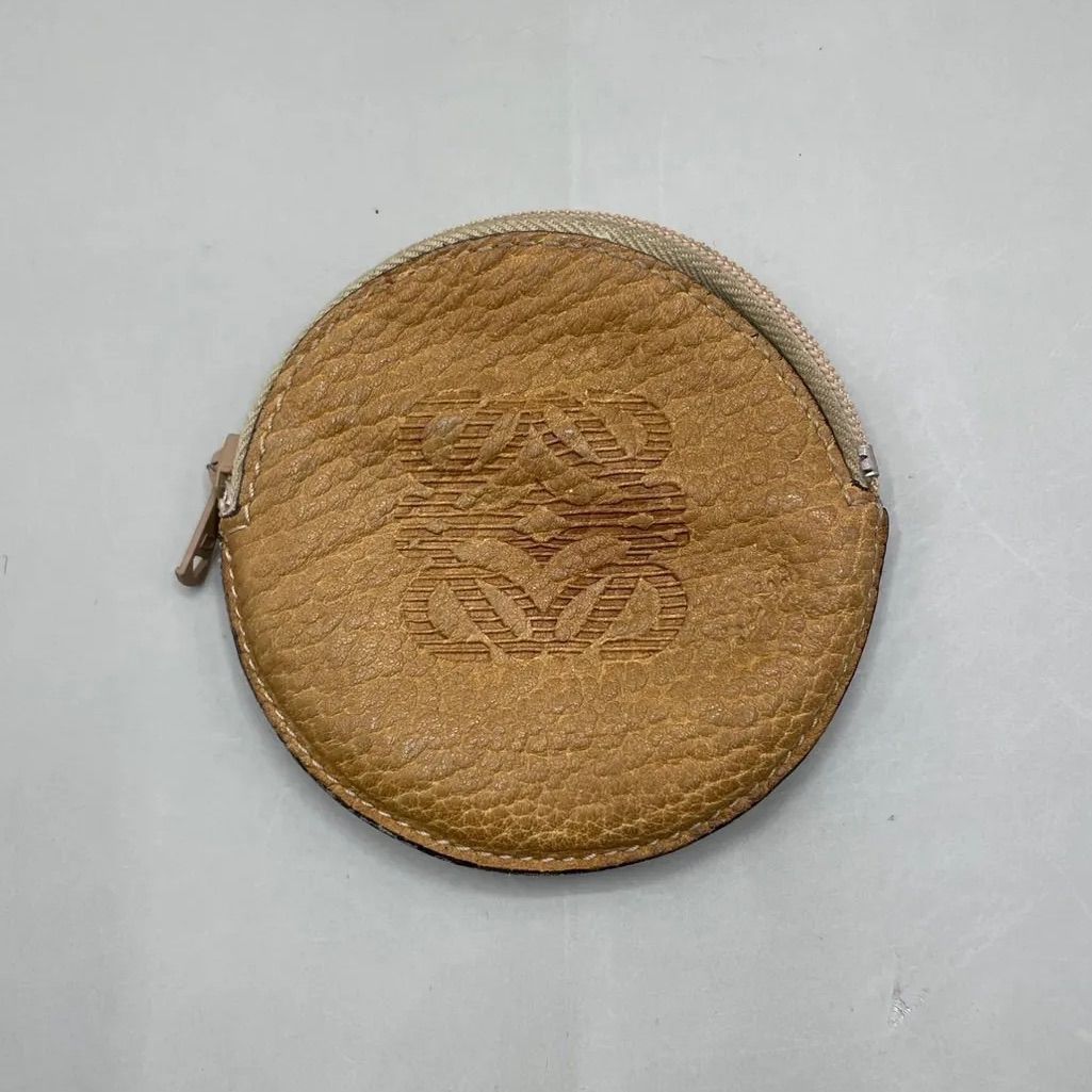 美品 LOEWE ロエベ コインケース 小銭入れ 丸型 円形 アナグラム