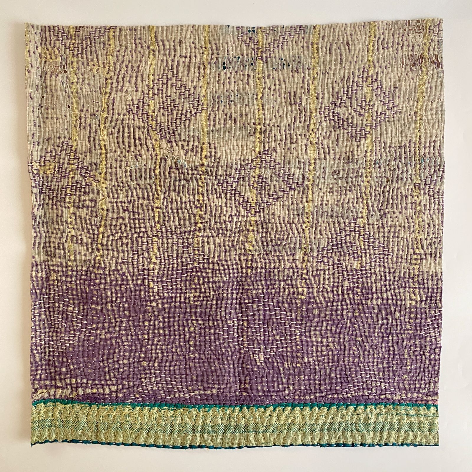 3616 ラリーキルト カンタキルト オールドファブリック ハギレ インド