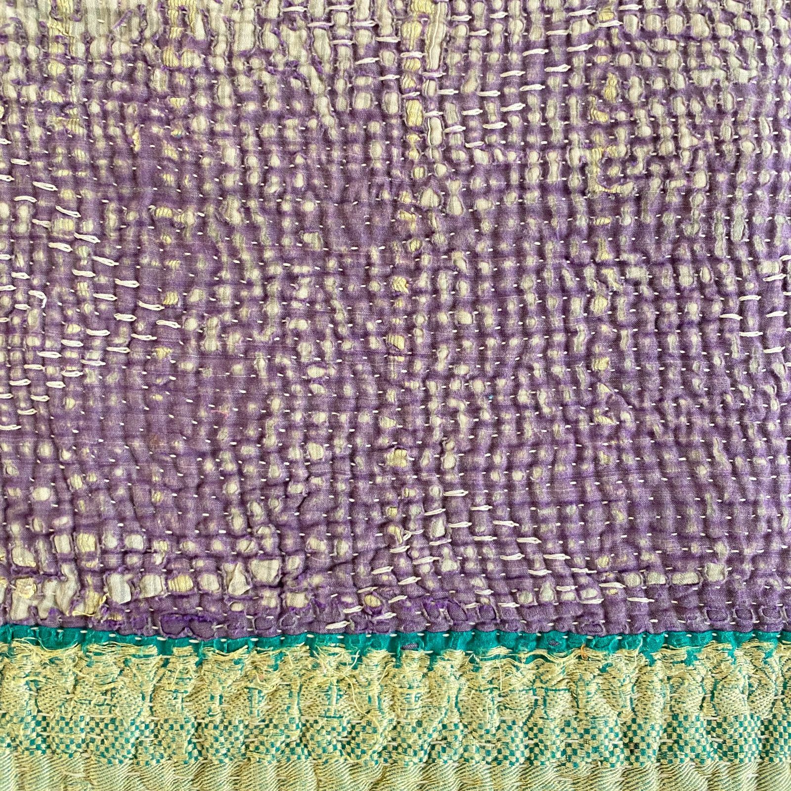 3616 ラリーキルト カンタキルト オールドファブリック ハギレ インド