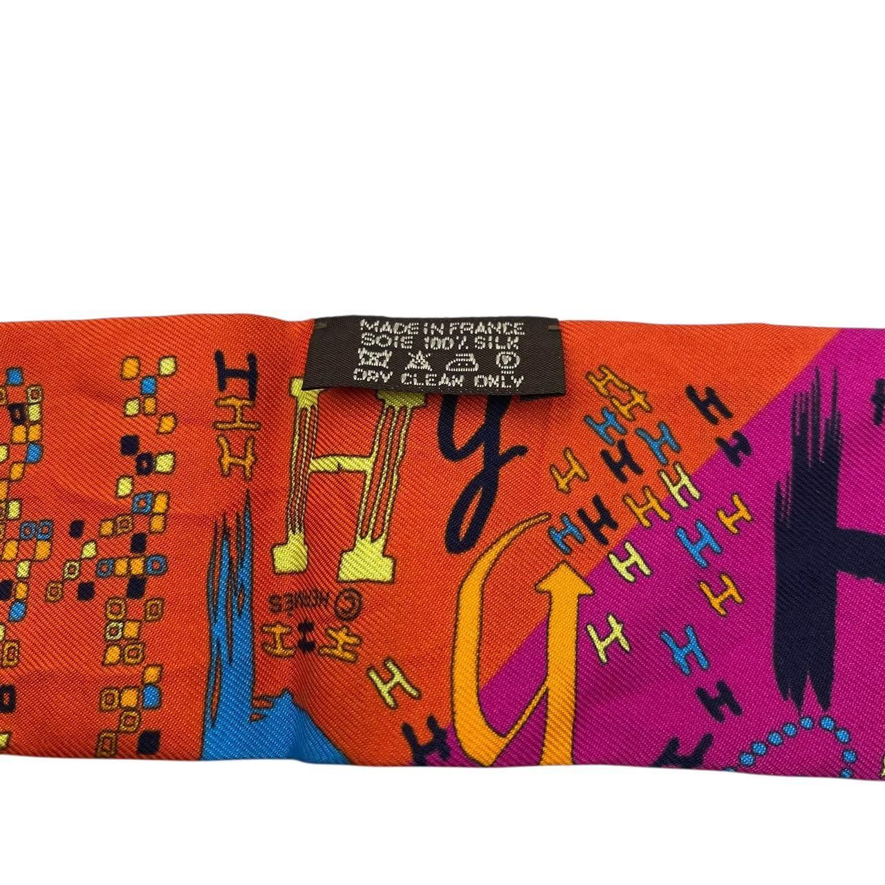 極美品 HERMES エルメス ツイリー スカーフ シルク 1001 H 千と一のH