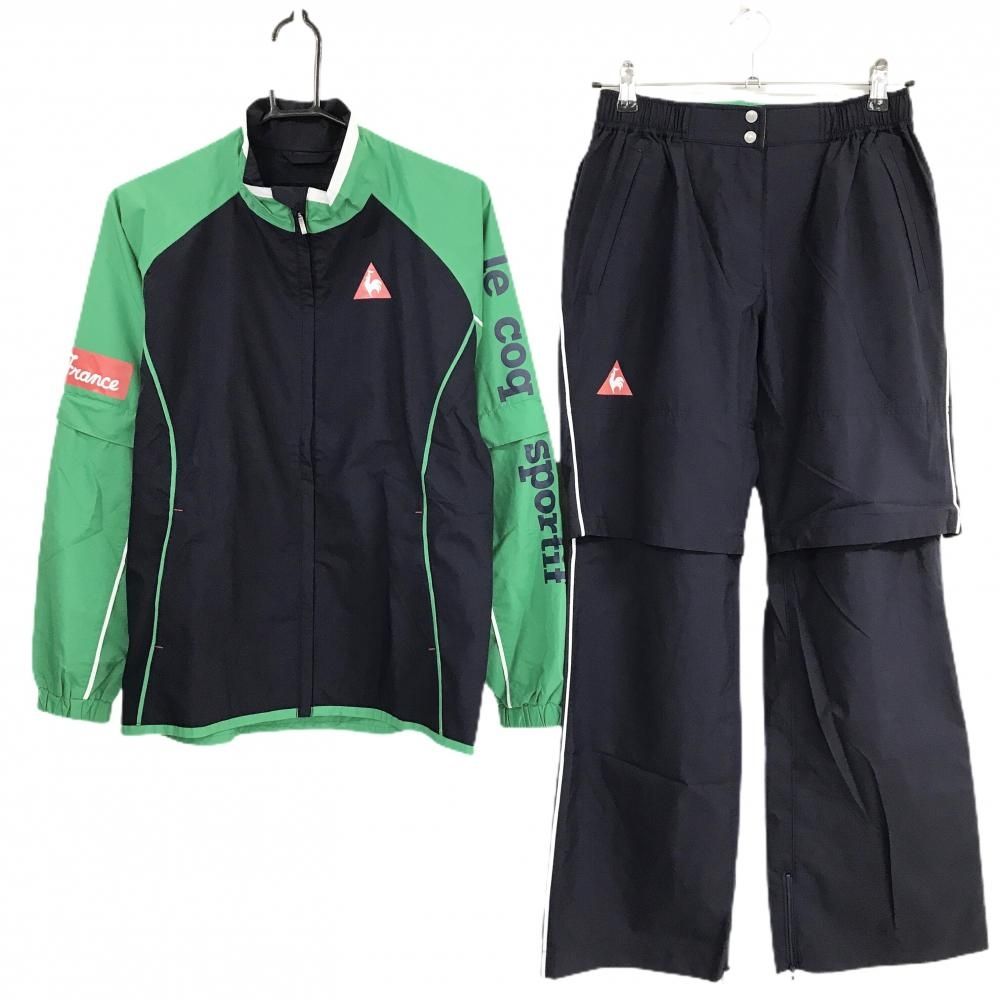 美品】ルコックゴルフ レインウェア(2WAYジャケット×パンツ) ネイビー