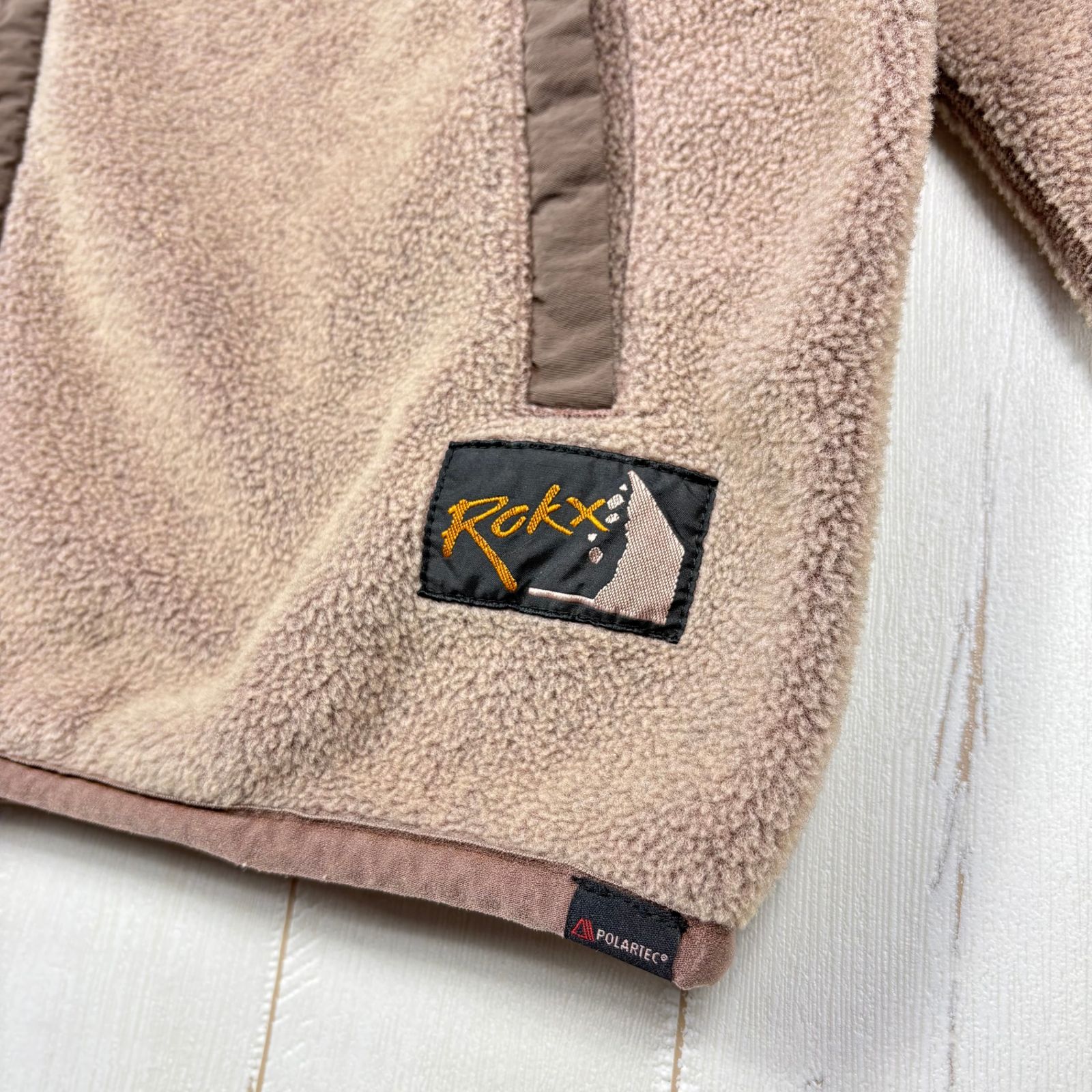  Men s M カーキ系 Rokx ロックス クラシック 200 フリース スナップ カーディガン WPD Classic Fleece Snap Cardigan DARK KHAKI P フリース トップス