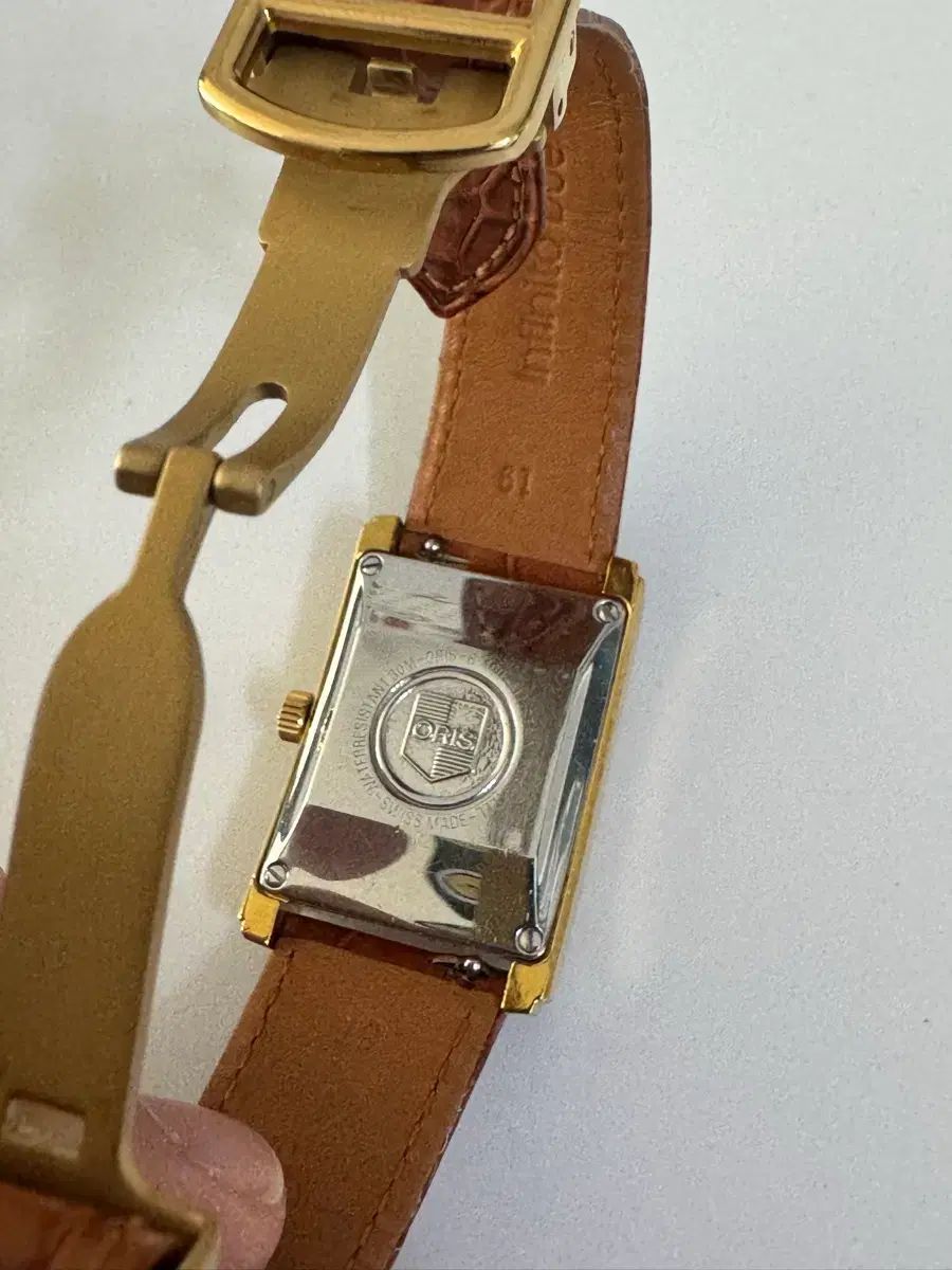  ORIS オリス タンク デザイン スクエア時計 b7460 ロゴ入り 自動巻き時計 腕時計(アナログ)