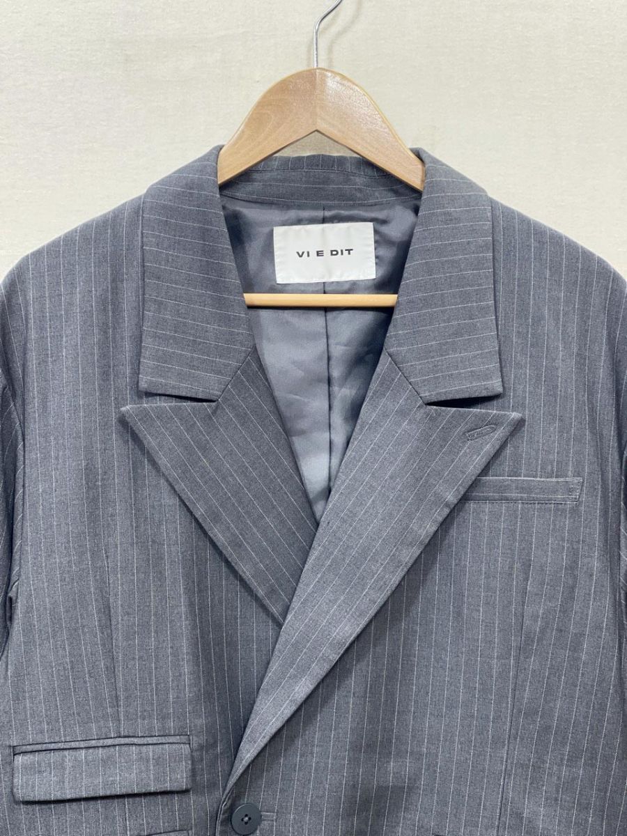 VI E DIT ヴィエディット ストライプ テーラード ジャケット size1