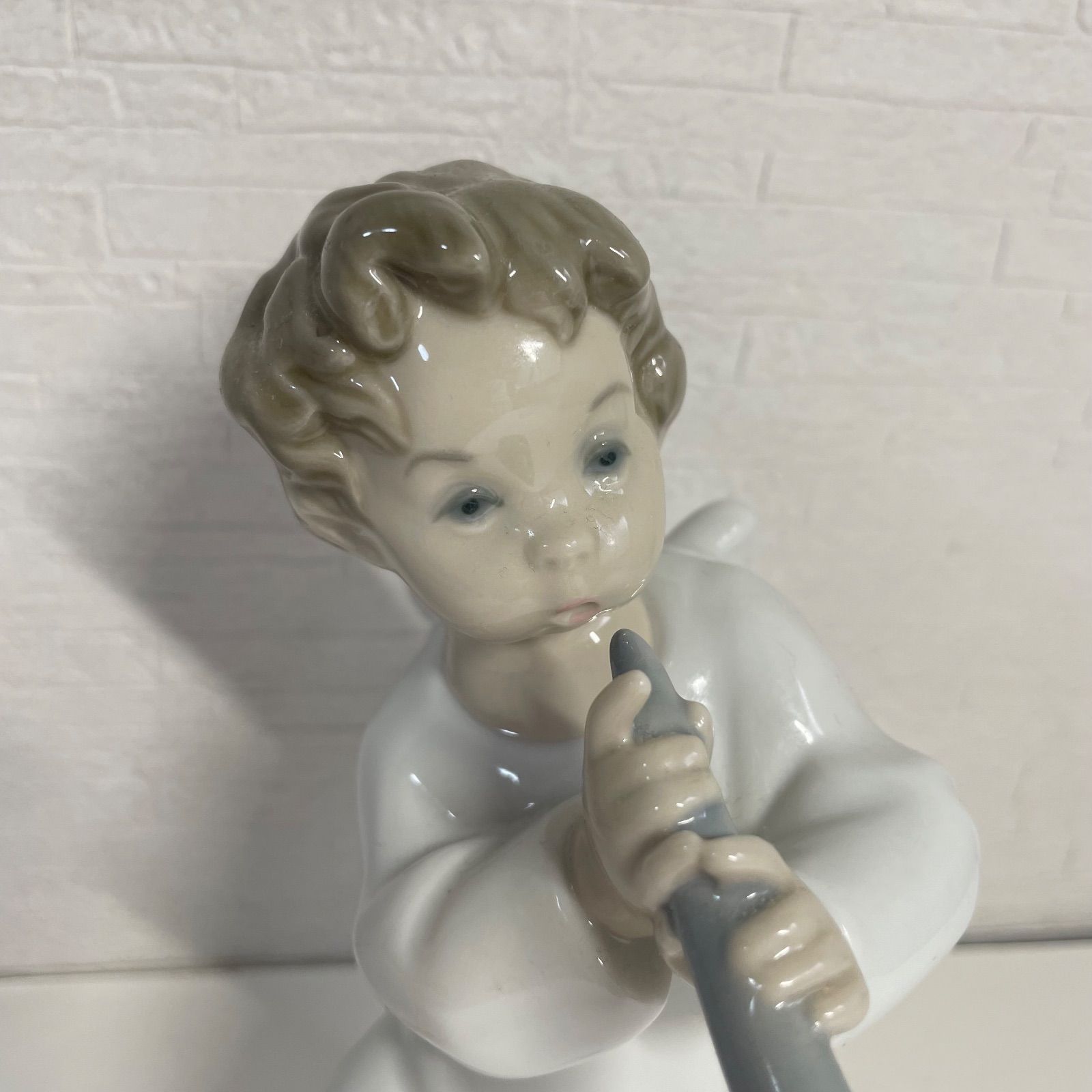 LLADRO リヤドロ 可愛いフルート 天使 フィギュリン 置物 箱付き