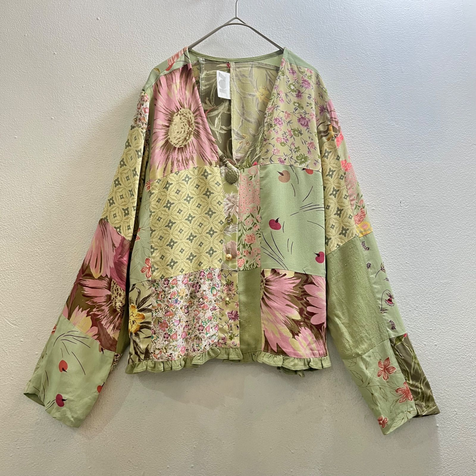 USA 90s 80s レーヨン ブラウス ヴィンテージ ビンテージ シャツ 