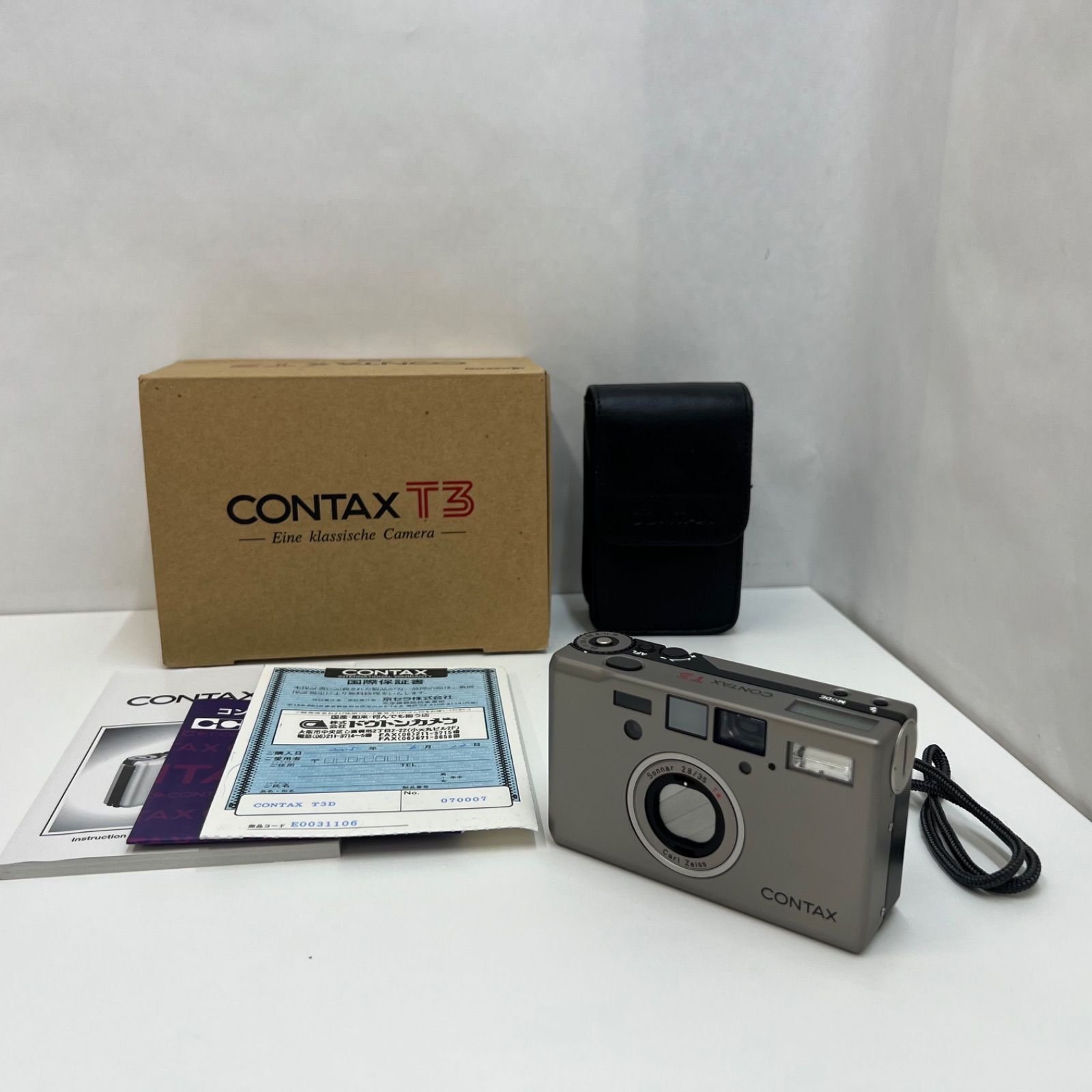 ランクC】 コンタックス CONTAX T3D DATA BACK シングルティース 