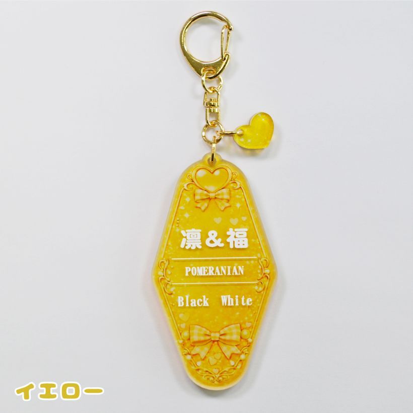 推しキーホルダー　【オーダー受付】 推し活 キーホルダー アクリル 名入れ モーテルキー型 ミラー 推し
