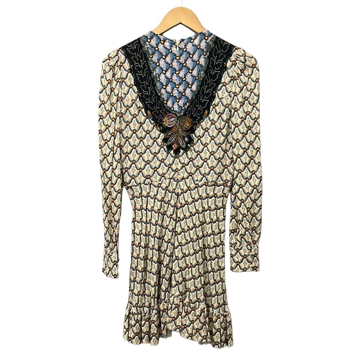 ETRO エトロ 総柄 花柄 フラワー ボタニカル とろみ ワンピース 40 黒