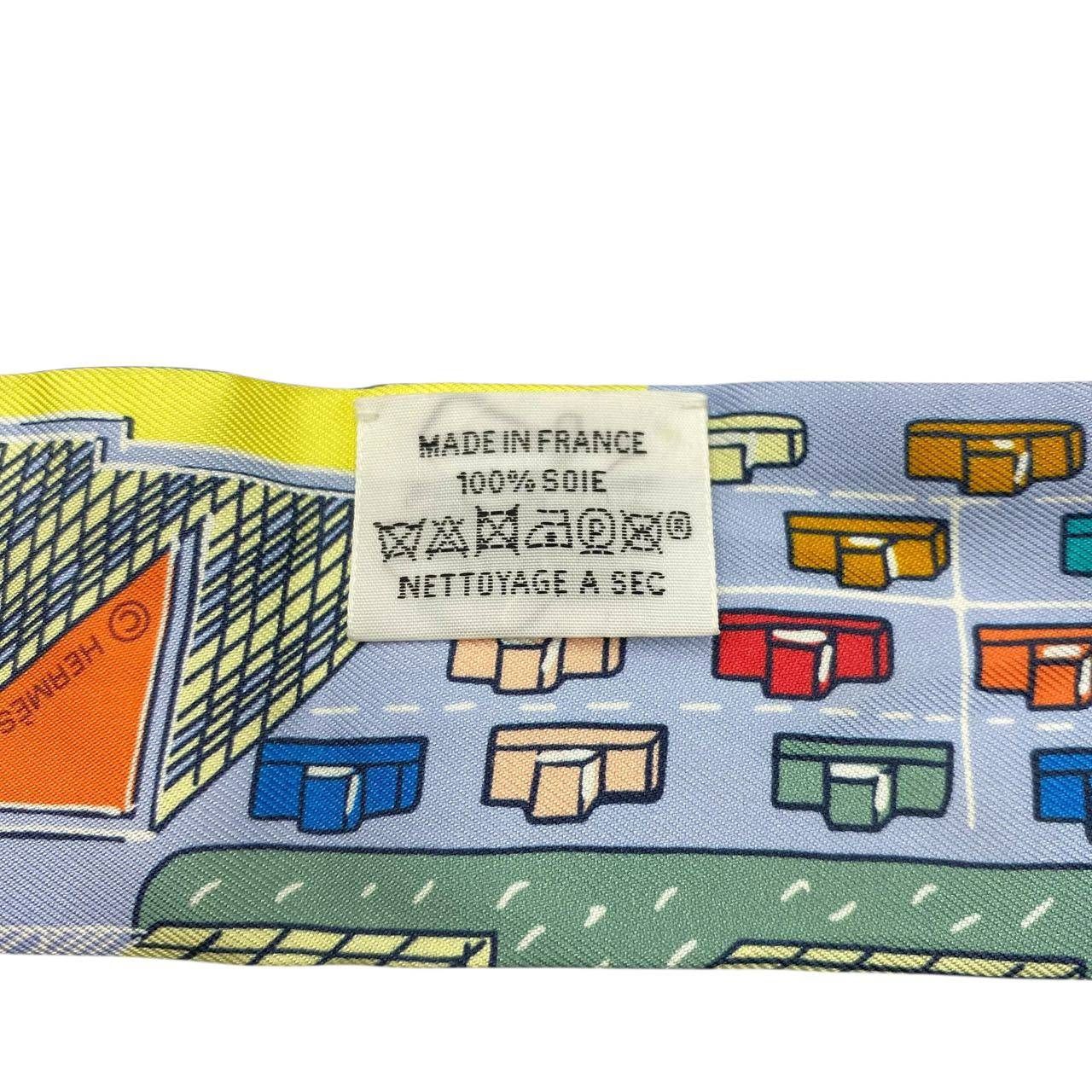 新品同様 HERMES エルメス ツイリー スカーフ シルク Pantin City