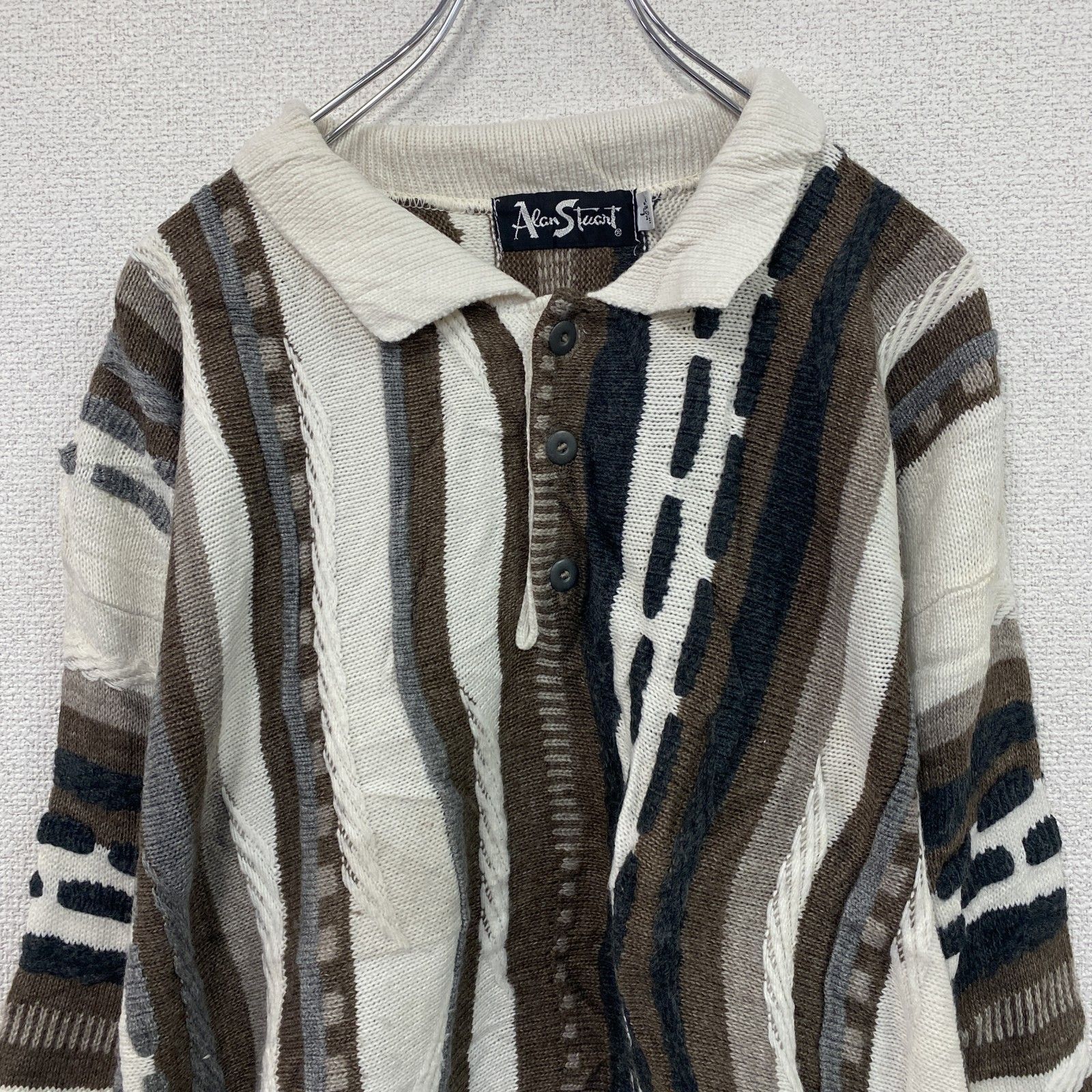 値引き交渉OK！】古着 used ～90s Alan Stuart COOGI風アクリルニット 