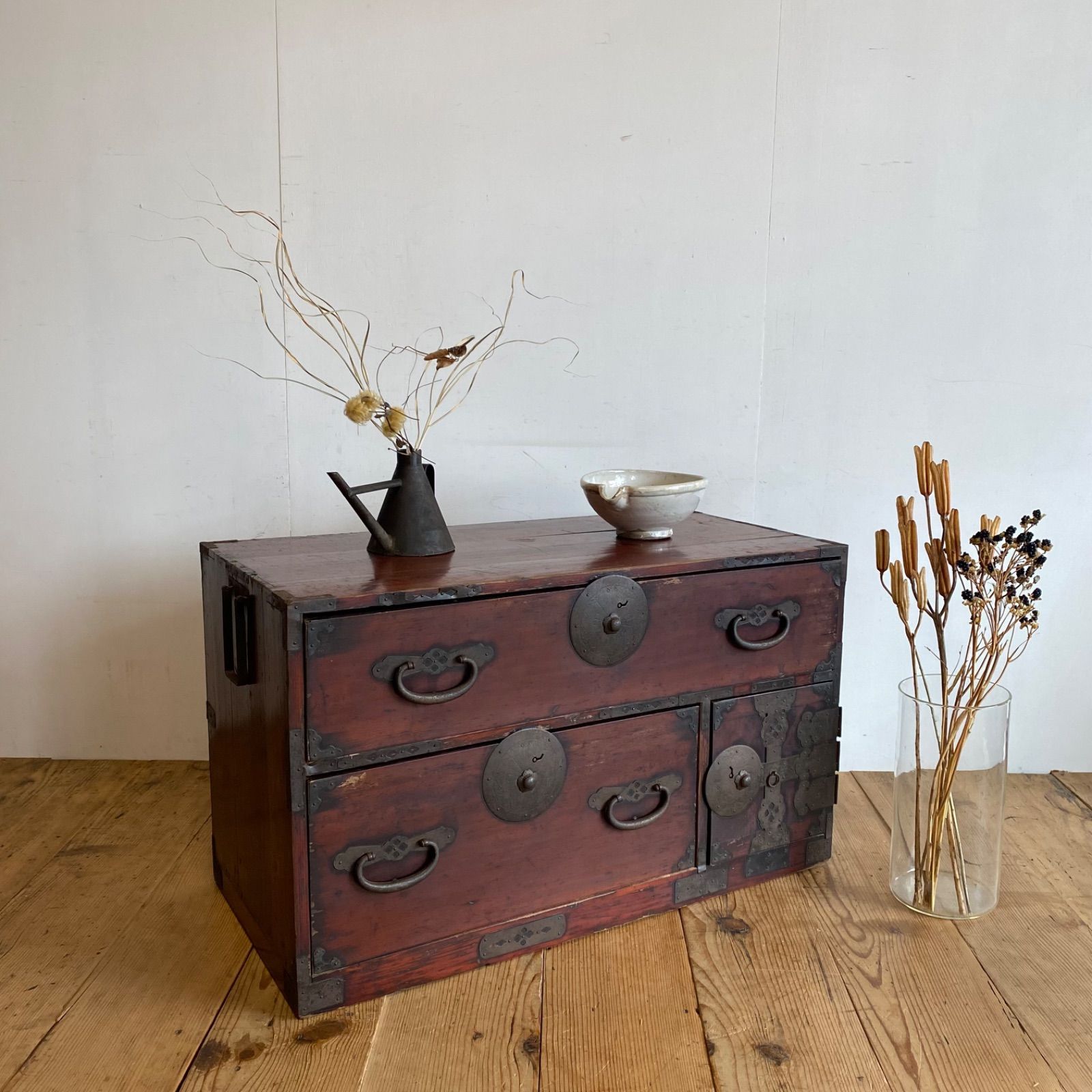 アンティーク チェスト 箪笥 ローボード ローテーブル テレビ台 昭和