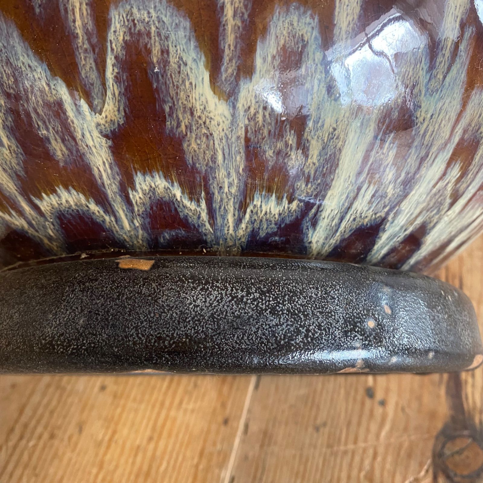 アンティーク 陶器 火鉢 鉢カバー メダカ鉢 睡蓮鉢 植木鉢 y588 - メルカリ