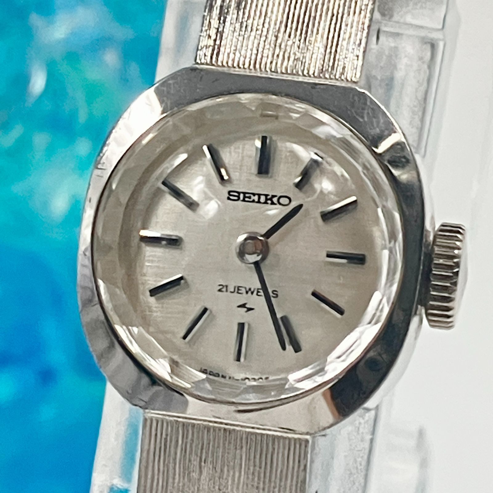 中古】セイコー SEIKO 手巻き 21石 11-0340 カットガラス 稼働