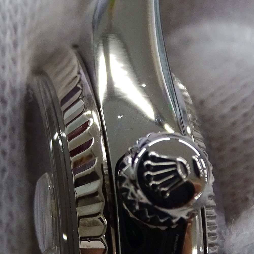 ロレックス ROLEX デイトジャスト 79174NG F番 時計 レディース ブランド 10P ダイヤモンド シェル 自動巻き AT ステンレス SS ホワイトゴールド WG シルバー 磨き済み 【中古】 ROLEX】ロレックス『デイトジャスト 10Pダイヤ』79174NG F番'04年頃製