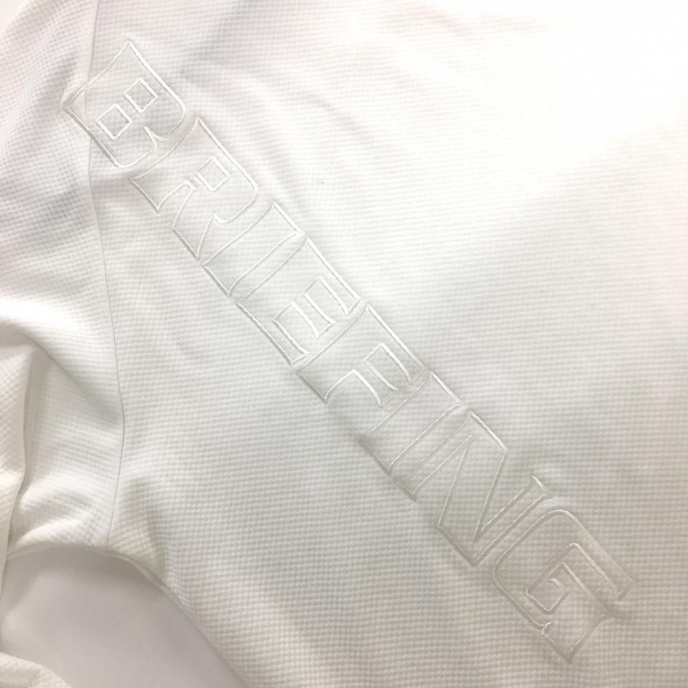 新品】ブリーフィング 長袖ハイネックシャツ 白 ロゴ刺しゅう メンズ L