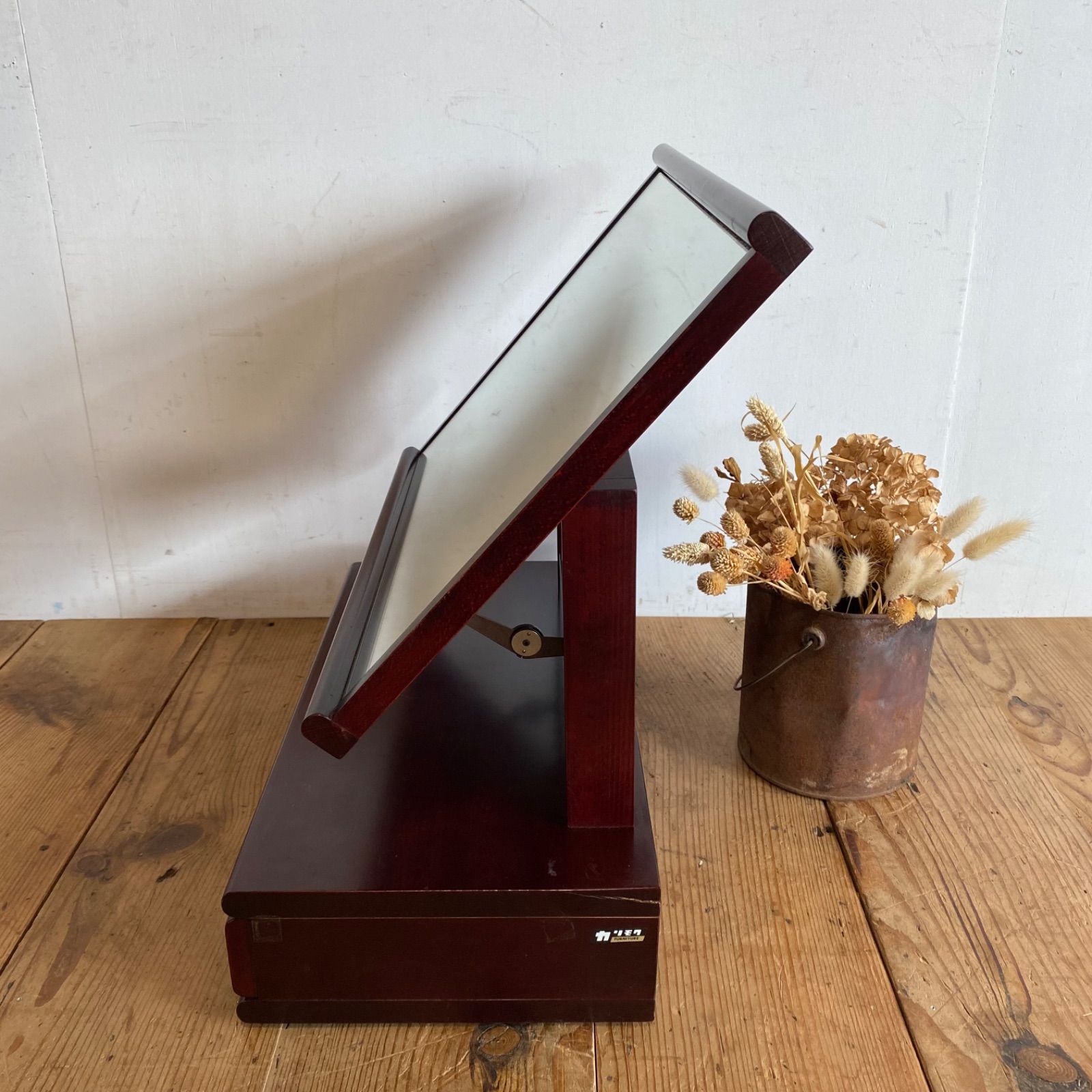 オールド カリモク karimoku 卓上 ドレッサー 鏡台 y591 - メルカリ