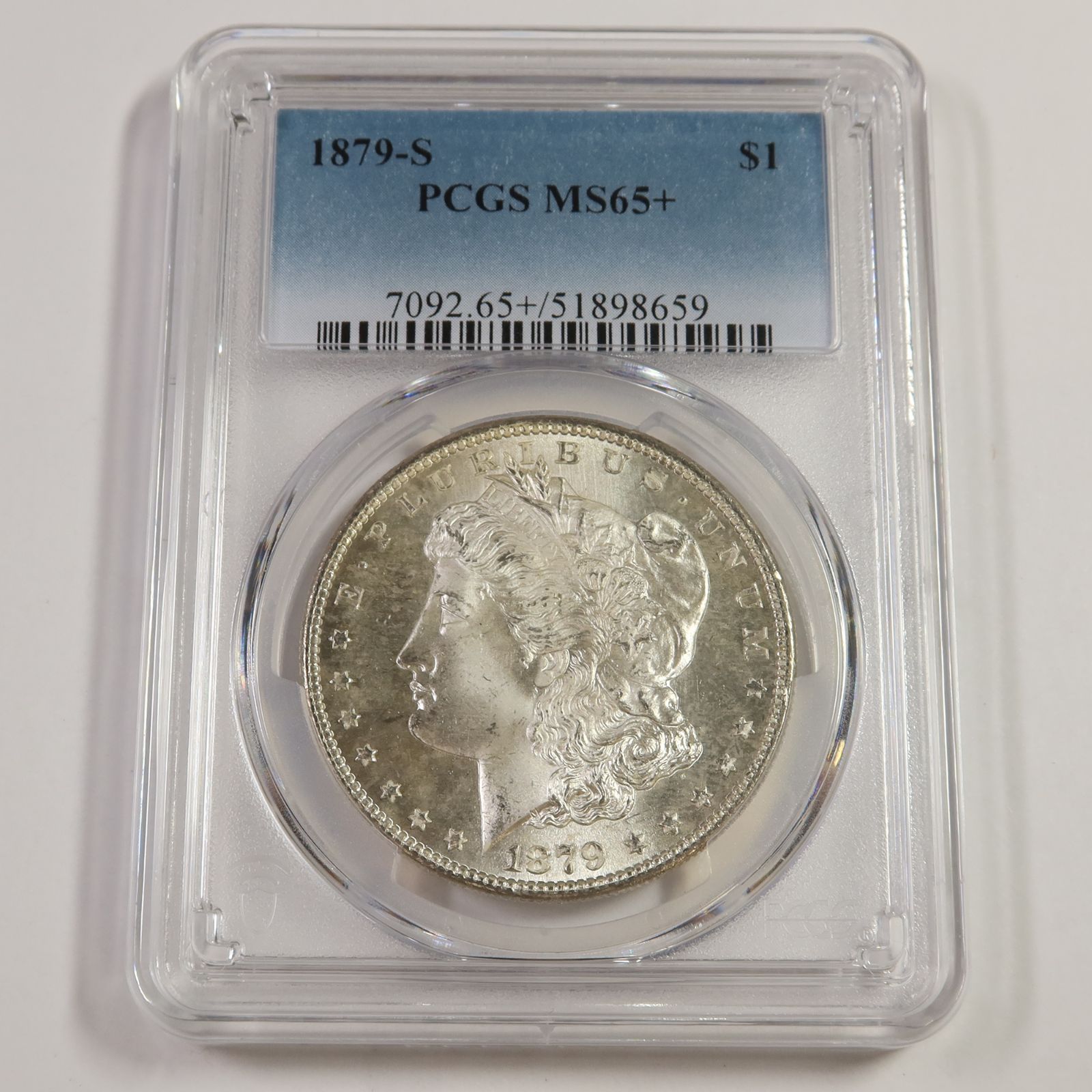 1879 S PCGS MS65 + PL - シルバー モルガン ダラー 1 ドル コイン