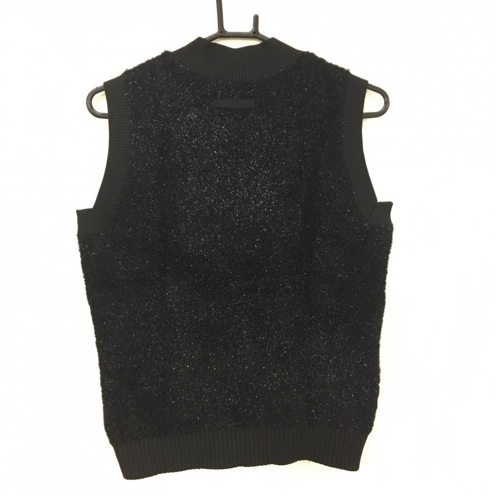 美品】ダンスウィズドラゴン ハイネックニットベスト 黒 ラメ チビドラ