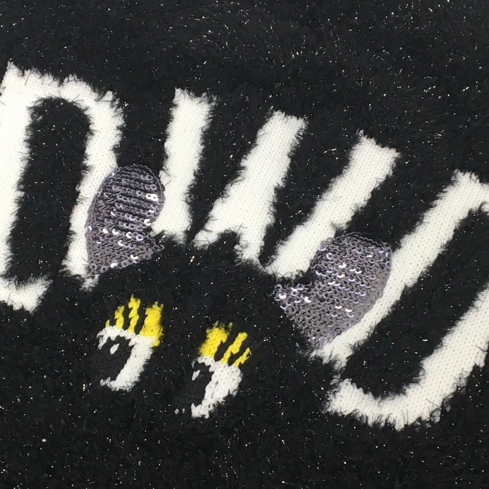 美品】ダンスウィズドラゴン ハイネックニットベスト 黒 ラメ チビドラ