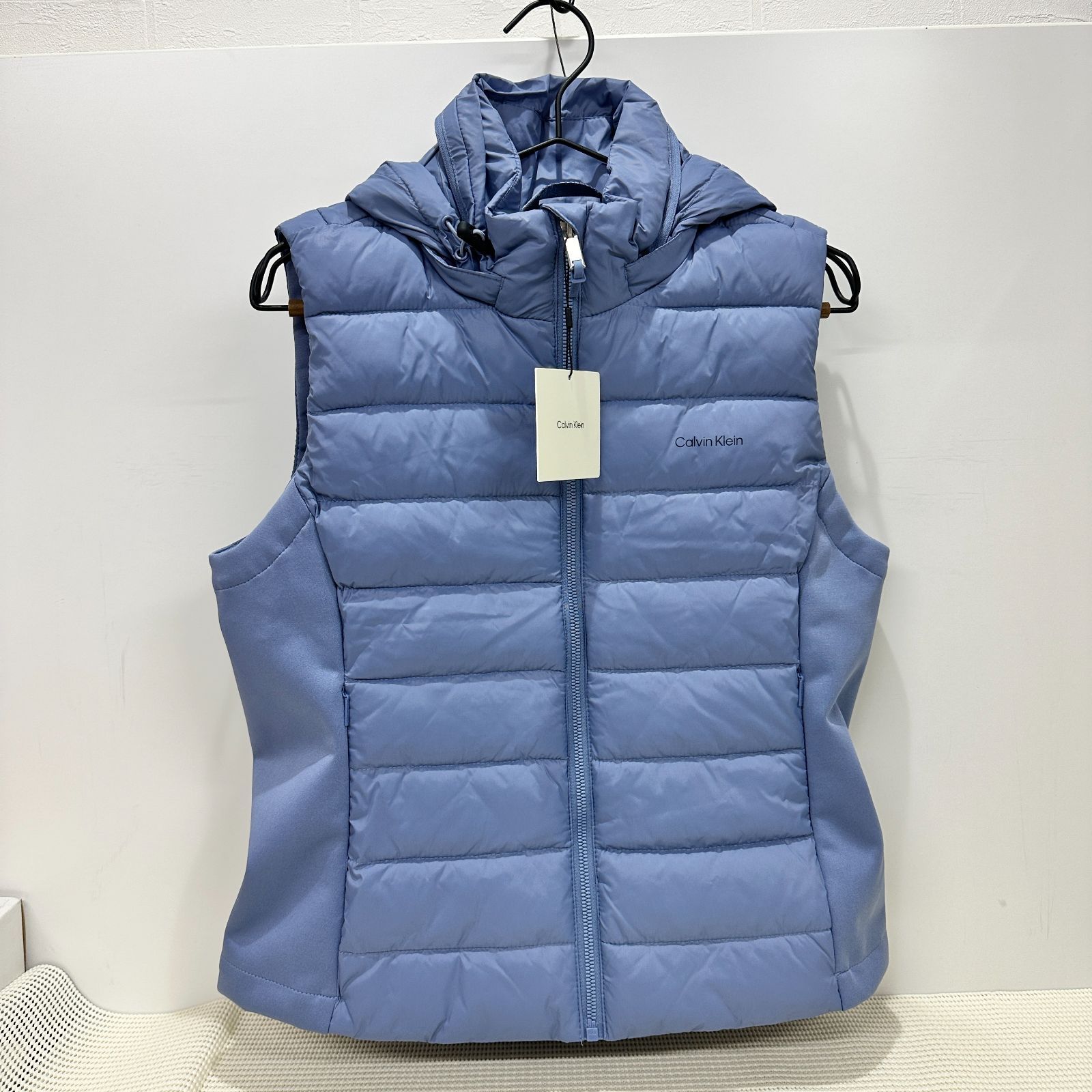 XS／Mサイズ カルバンクライン フード付ダウンベスト パファーベスト