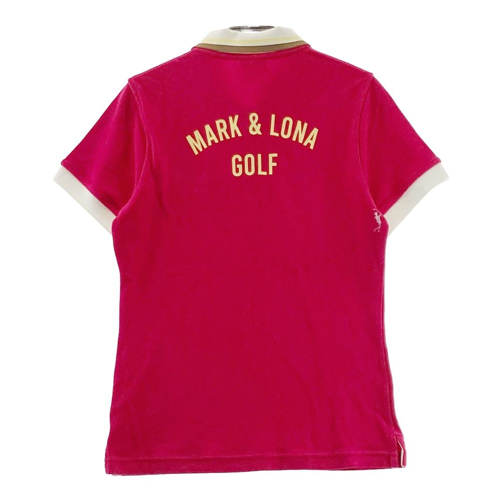 サイズ：38 MARK&LONA マークアンドロナ フラワー刺繍 半袖ポロシャツ