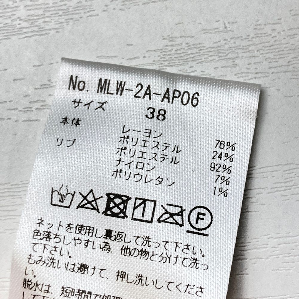 サイズ：38 MARK&LONA マークアンドロナ フラワー刺繍 半袖ポロシャツ