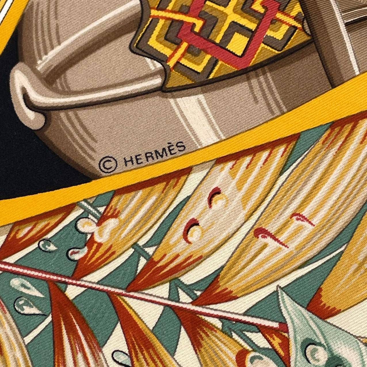 極美品 HERMES エルメス スカーフ カレ90 Au Son du Tam Tam タムタム