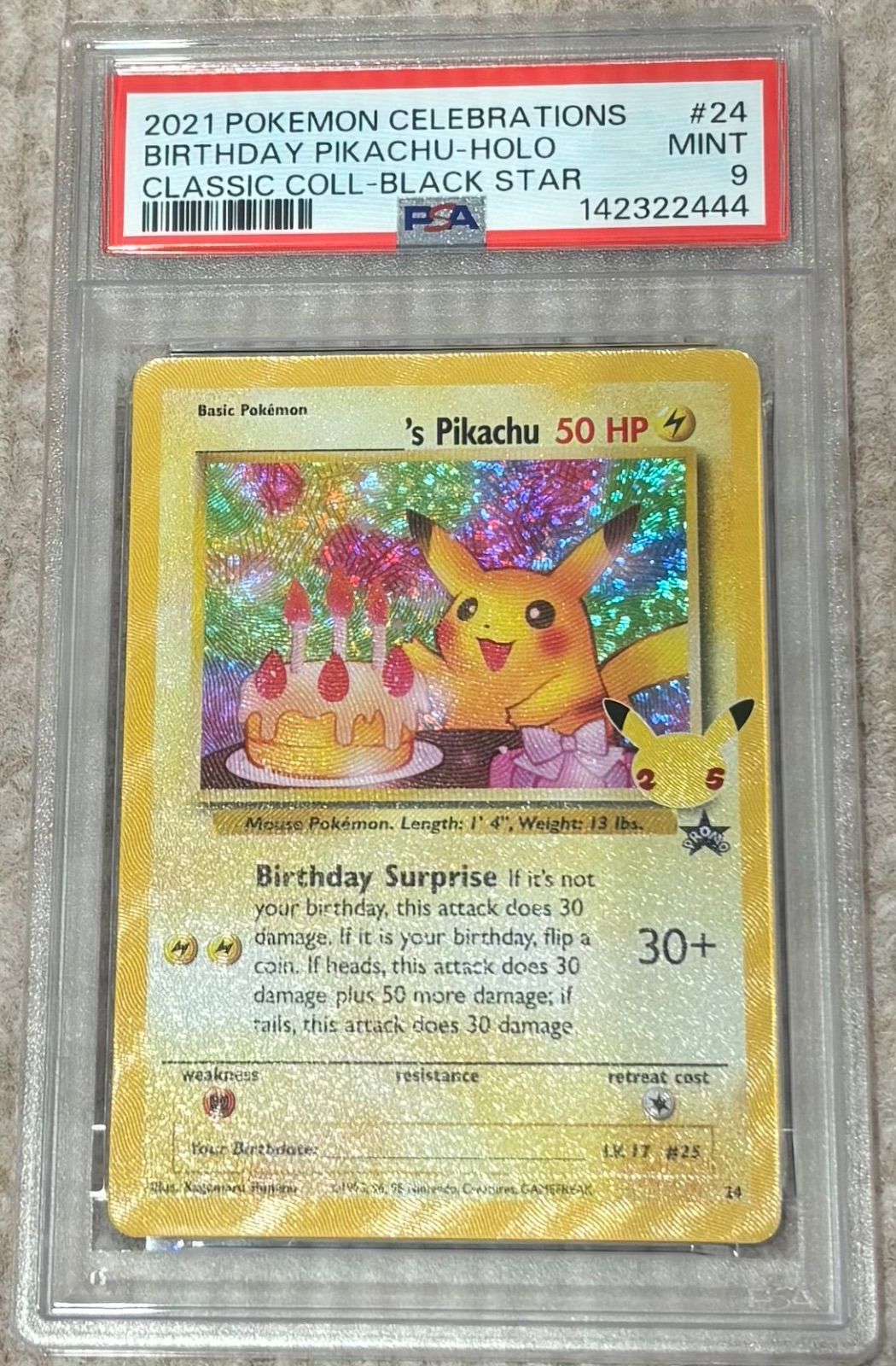 のピカチュウ (英語版)【P】(24) PSA9 - メルカリ