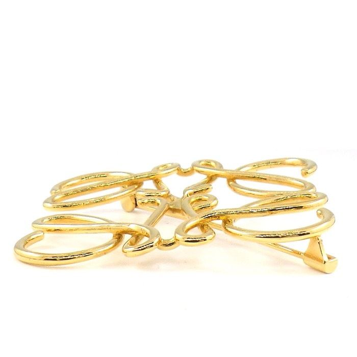 ロエベ LOEWE ブローチ アナグラム ゴールド 111.25.020 真鍮 GP