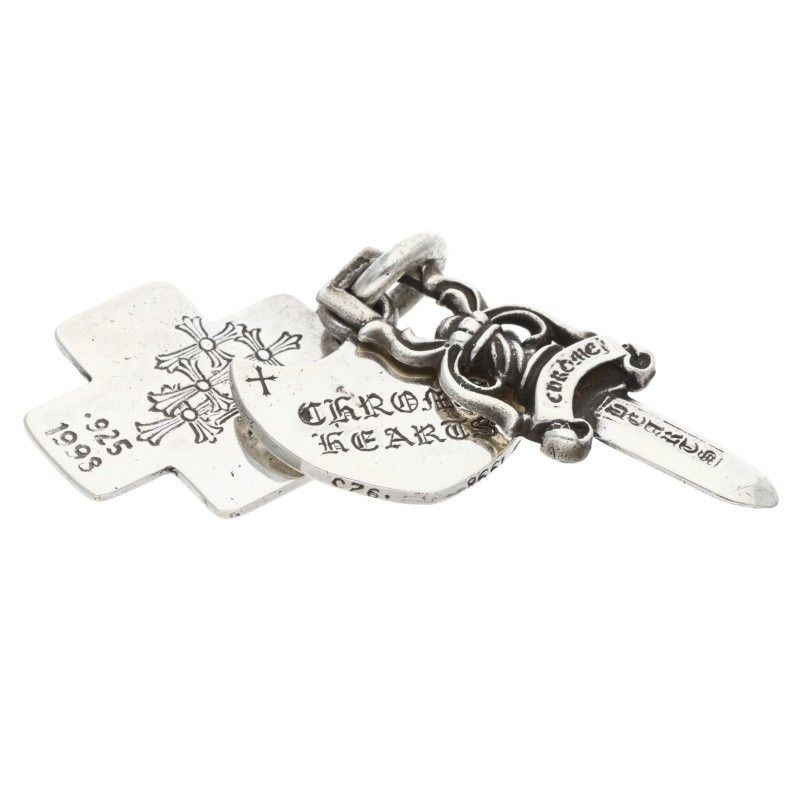 クロムハーツ 3TRINKETS OLD/スリートリンケッツ シルバーネックレス