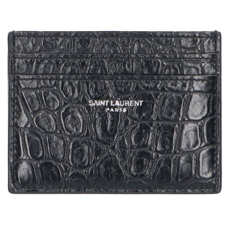 サンローランパリ 375946 クロコ型押しカードケース メンズ - メルカリ