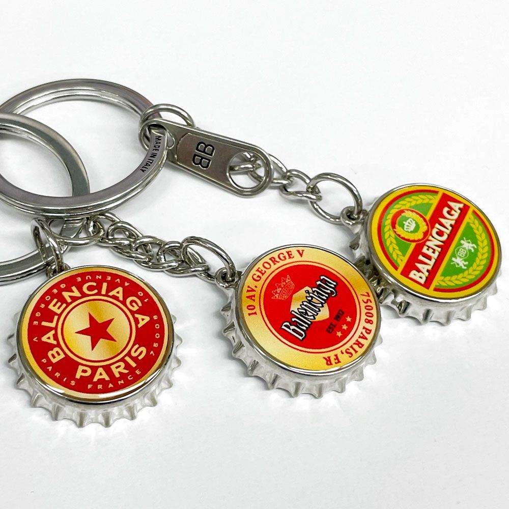 中古】BALENCIAGA バレンシアガ Bottle Caps キーリング バッグ