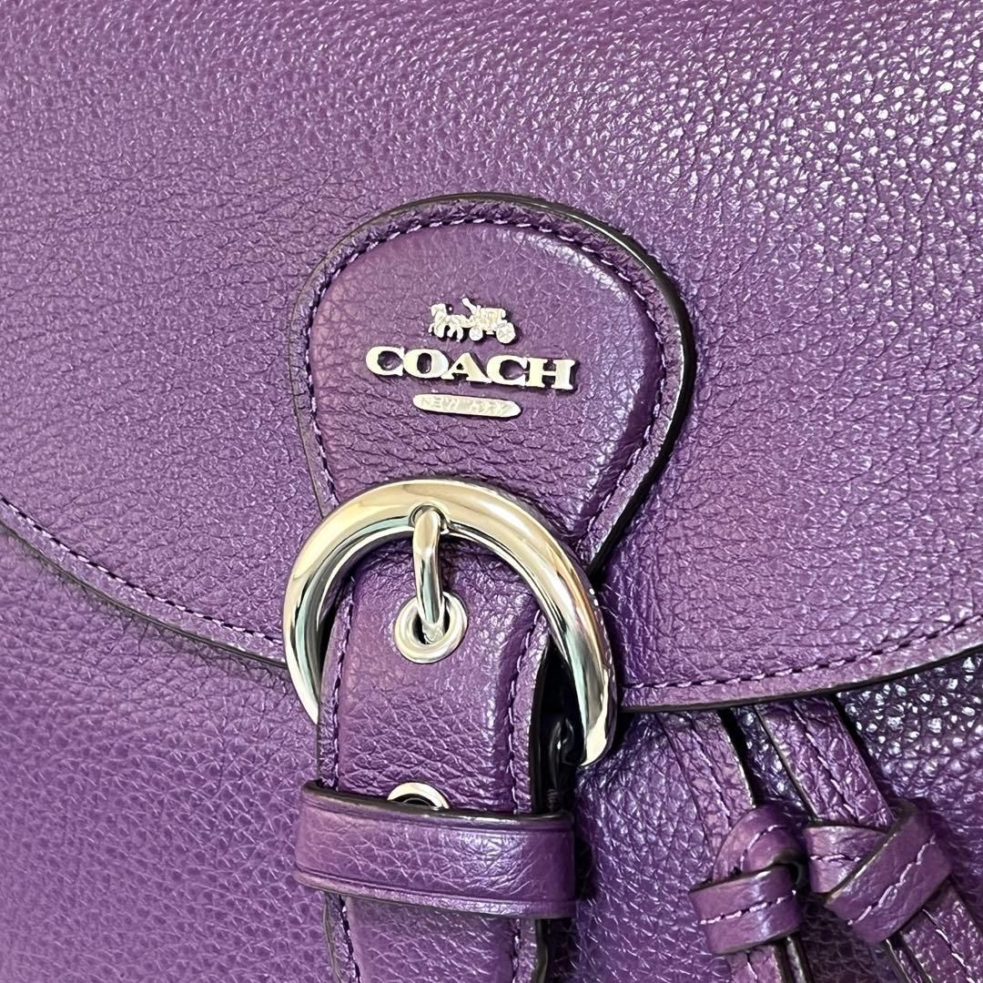 COACH コーチ リュック バックパック レザー パープル C5648 極美品