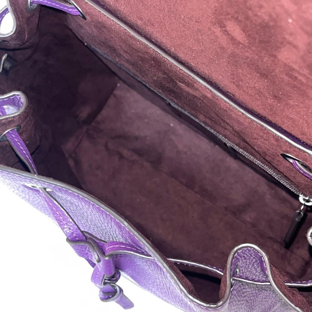 COACH コーチ リュック バックパック レザー パープル C5648 極美品 