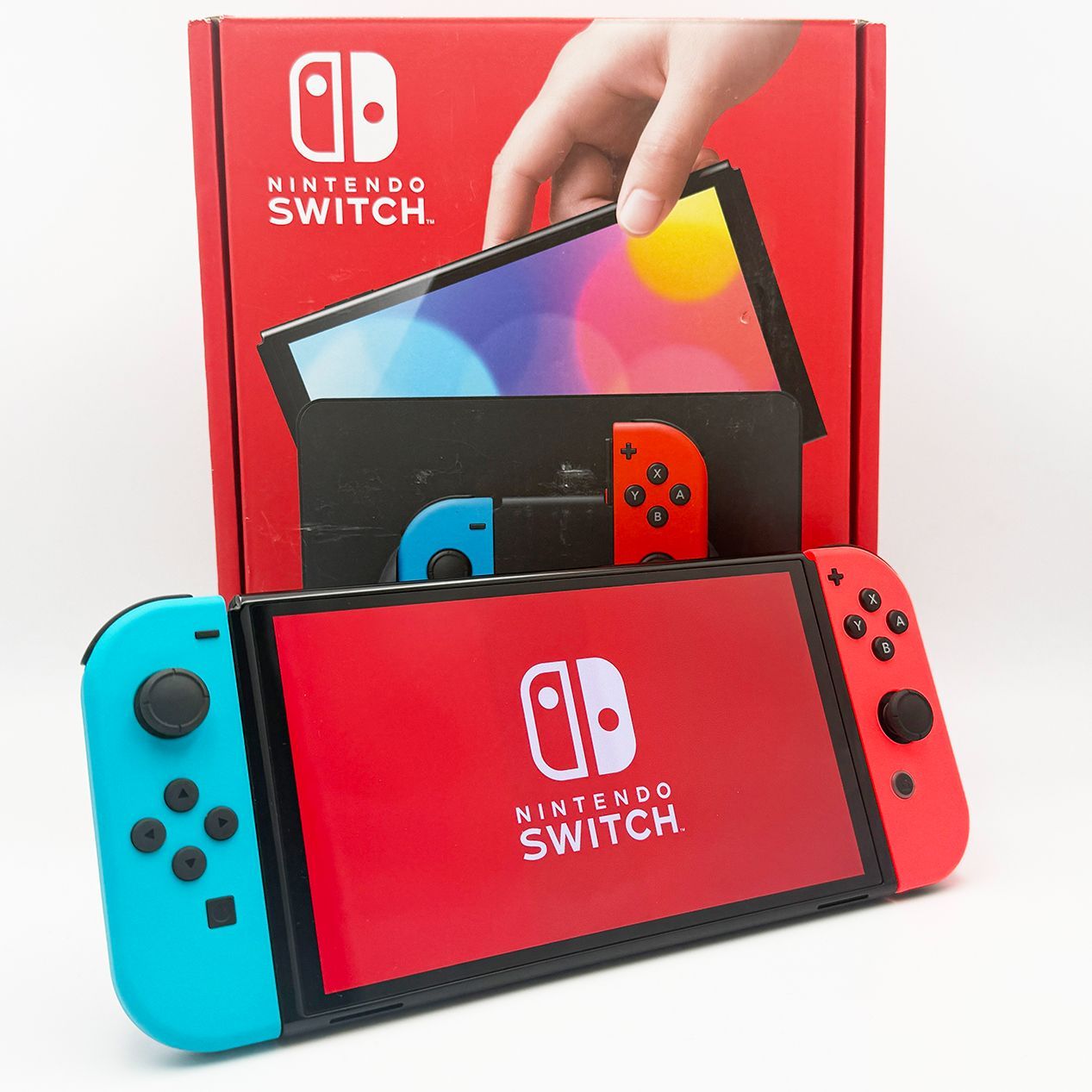 中古・美品】Nintendo Switch 本体 (有機ELモデル) Joy-Con(L)ネオン